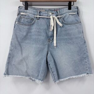 Anthropologie Pilcro Cinched Waist Bermuda Denim Shorts